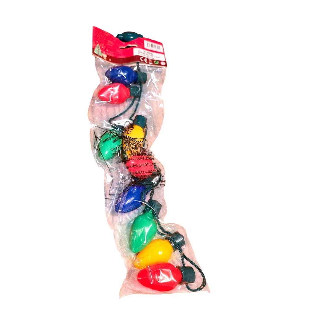 NWT Genius Christmas Light Bulb Necklace Novelty Holiday Party Costume Accessory